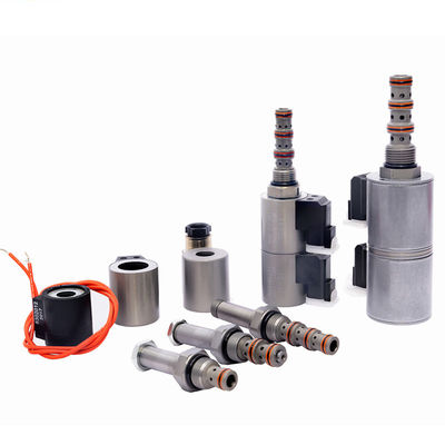 Plug-in 5 poort 3 Way solenoïde klep Hydraulische 12V / 24V met dubbele aansluiting